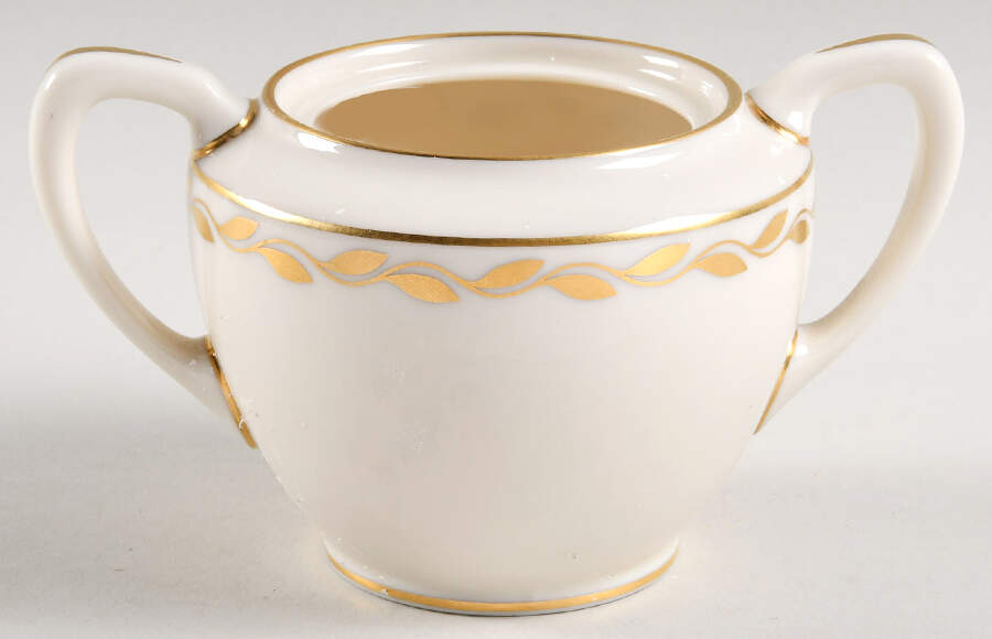 Golden Wreath Shape 1962 Sugar Bowl No Lid by Lenox-1