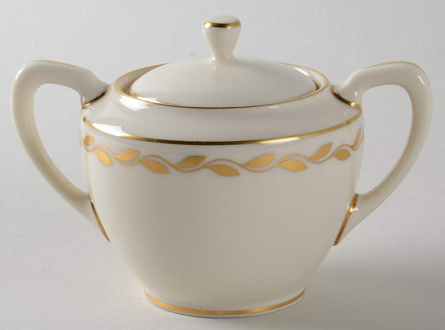 Golden Wreath Sugar Bowl & Lid by Lenox-1