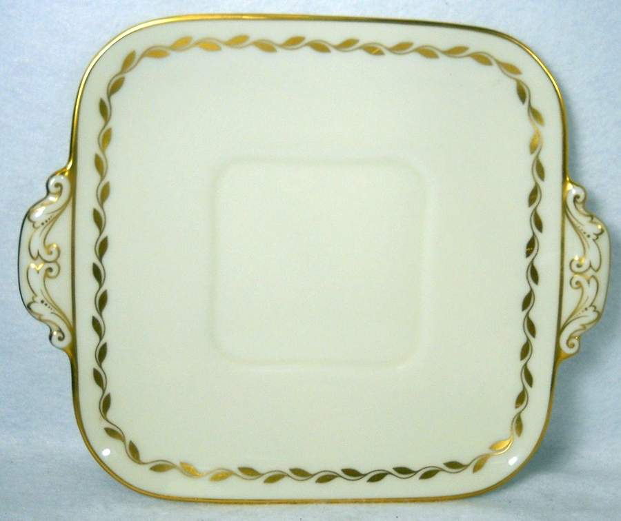 Golden Wreath Square Handled Cake Plate by Lenox-1