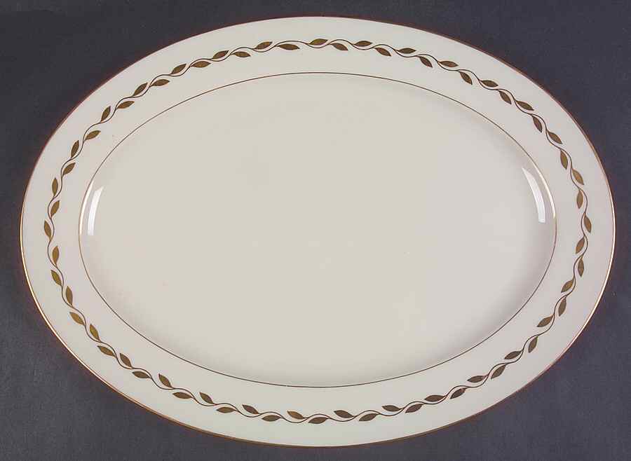 Golden Wreath 15" Oval Serving Platter by Lenox-1