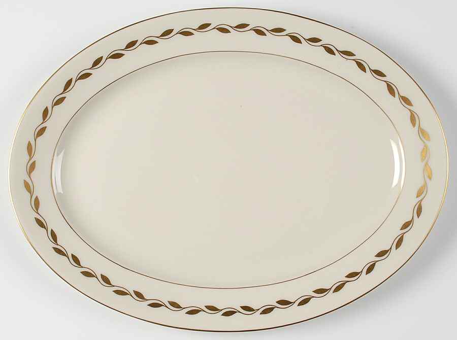 Golden Wreath 13" Oval Serving Platter by Lenox-1