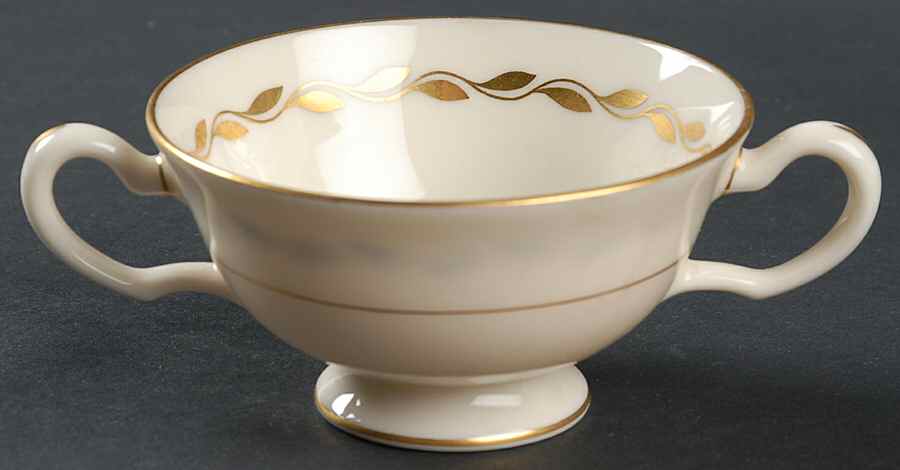 Golden Wreath Footed Bouillon Cup by Lenox-1