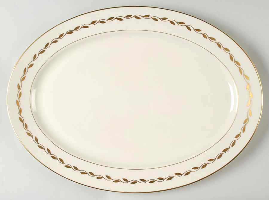 Golden Wreath 17" Oval Serving Platter by Lenox-1