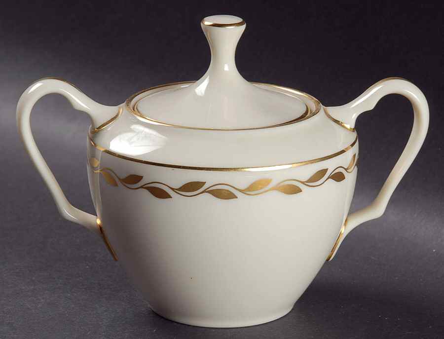 Golden Wreath Sugar Bowl & Lid by Lenox-1