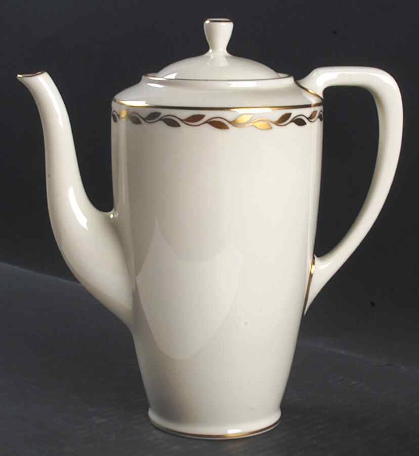 Golden Wreath Shape 1960 Coffee Pot & Lid by Lenox-1