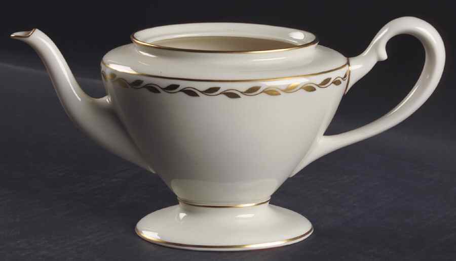 Golden Wreath Shape 742 Teapot No Lid by Lenox-1