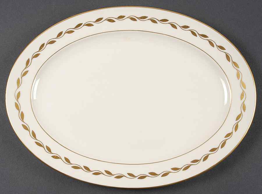 Golden Wreath 13" Oval Serving Platter by Lenox-1