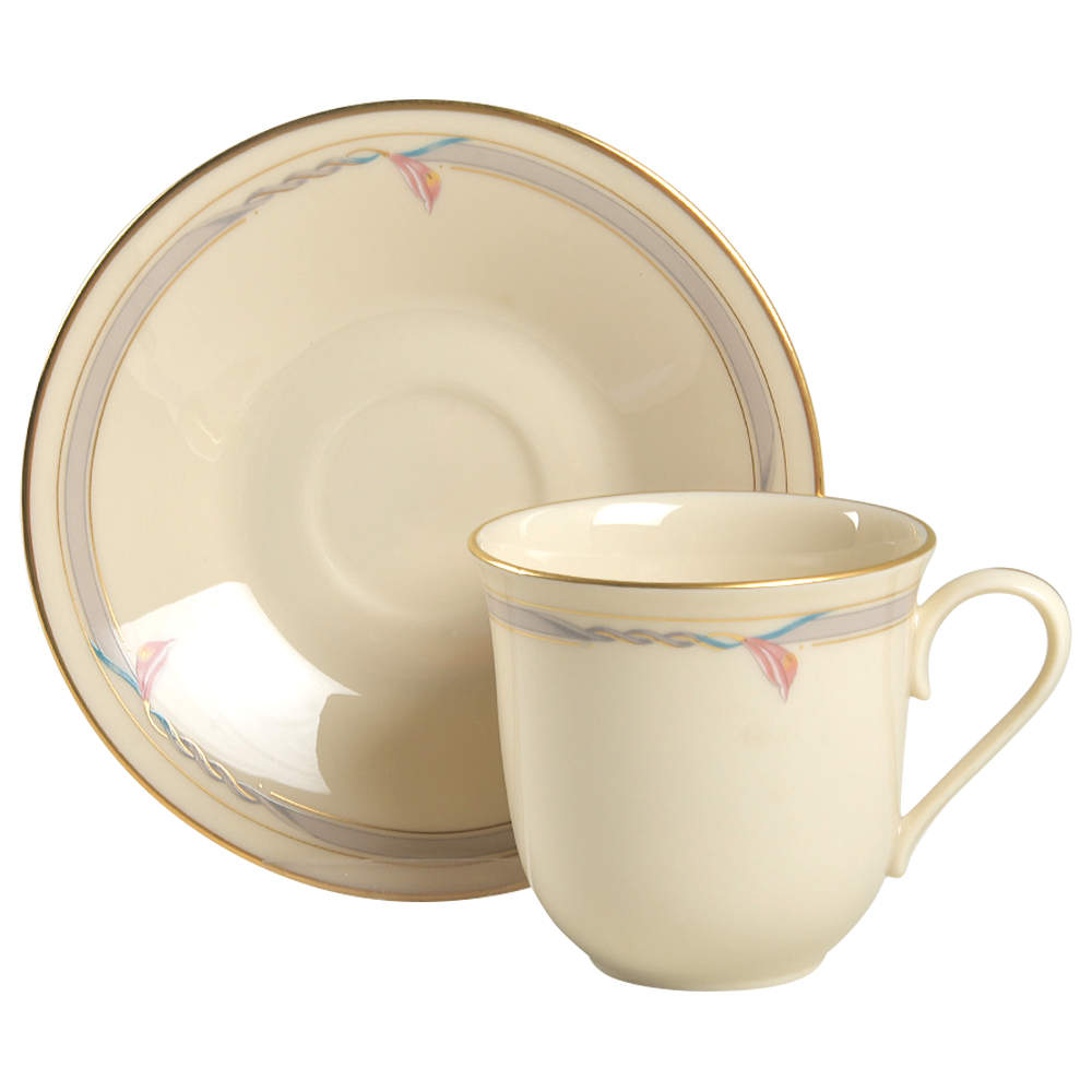 Gramercy Flat Cup & Saucer Set by Lenox-1