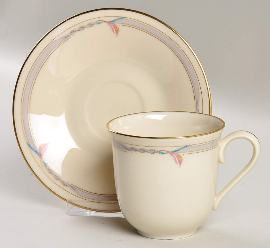 Gramercy Flat Cup & Saucer Set by Lenox-1