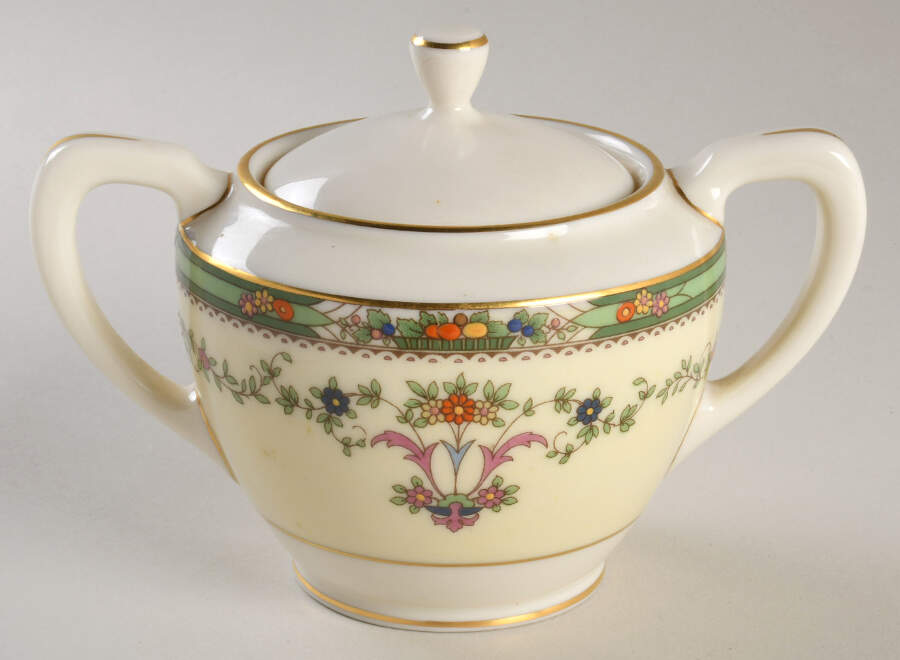 Grenoble Ivory Sugar Bowl & Lid by Lenox-1