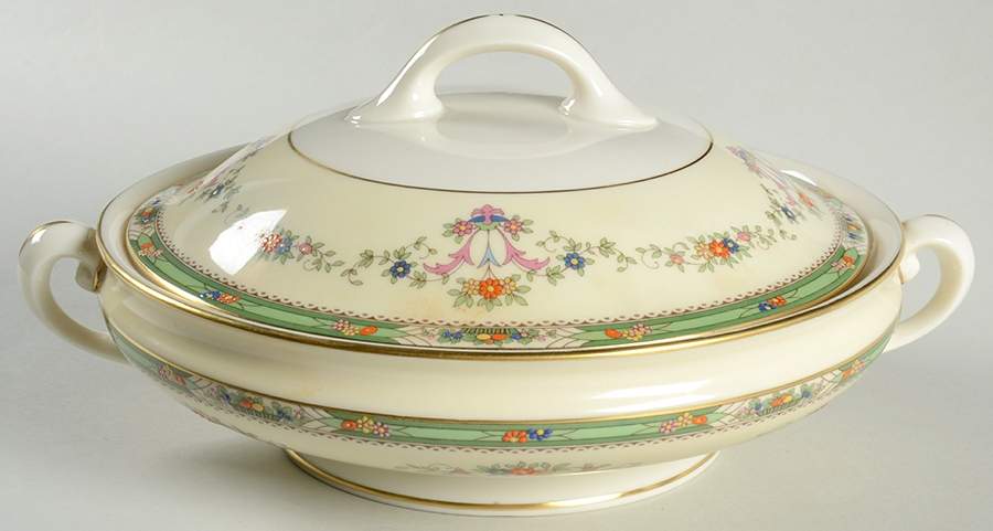 Grenoble Ivory Round Covered Vegetable by Lenox-1