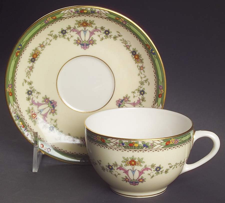 Grenoble Ivory Flat Cup & Saucer Set by Lenox-1