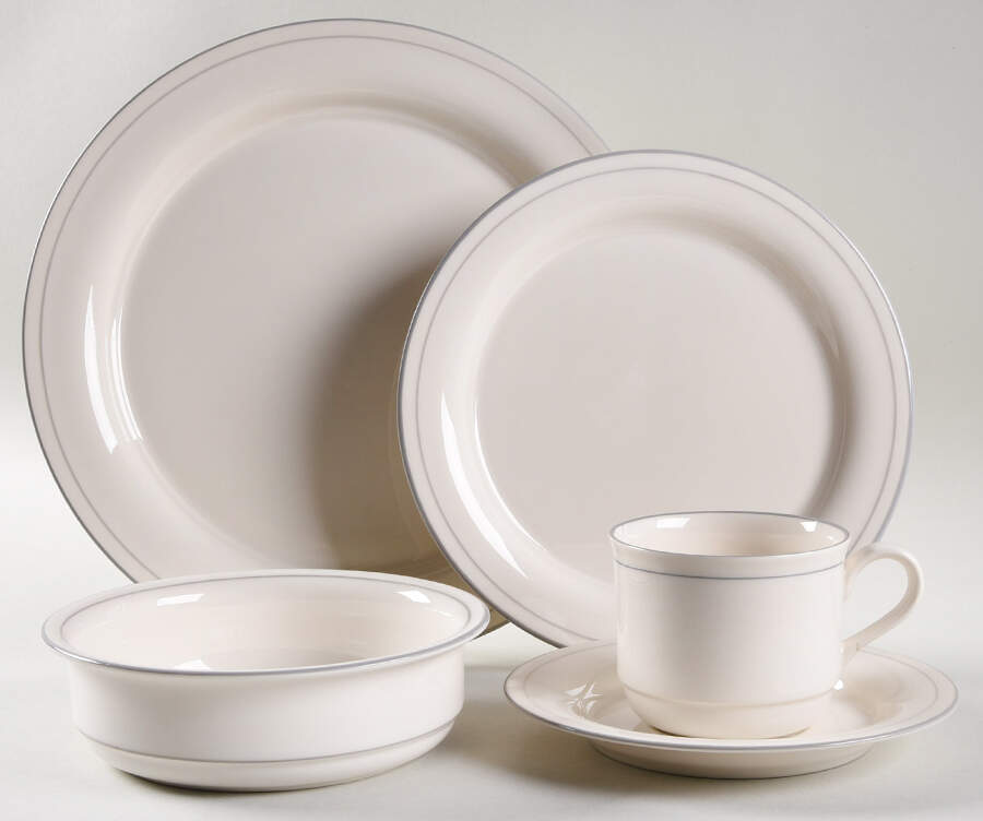 Grey Pinstripes (For the Grey) 5 Piece Place Setting by Lenox-1