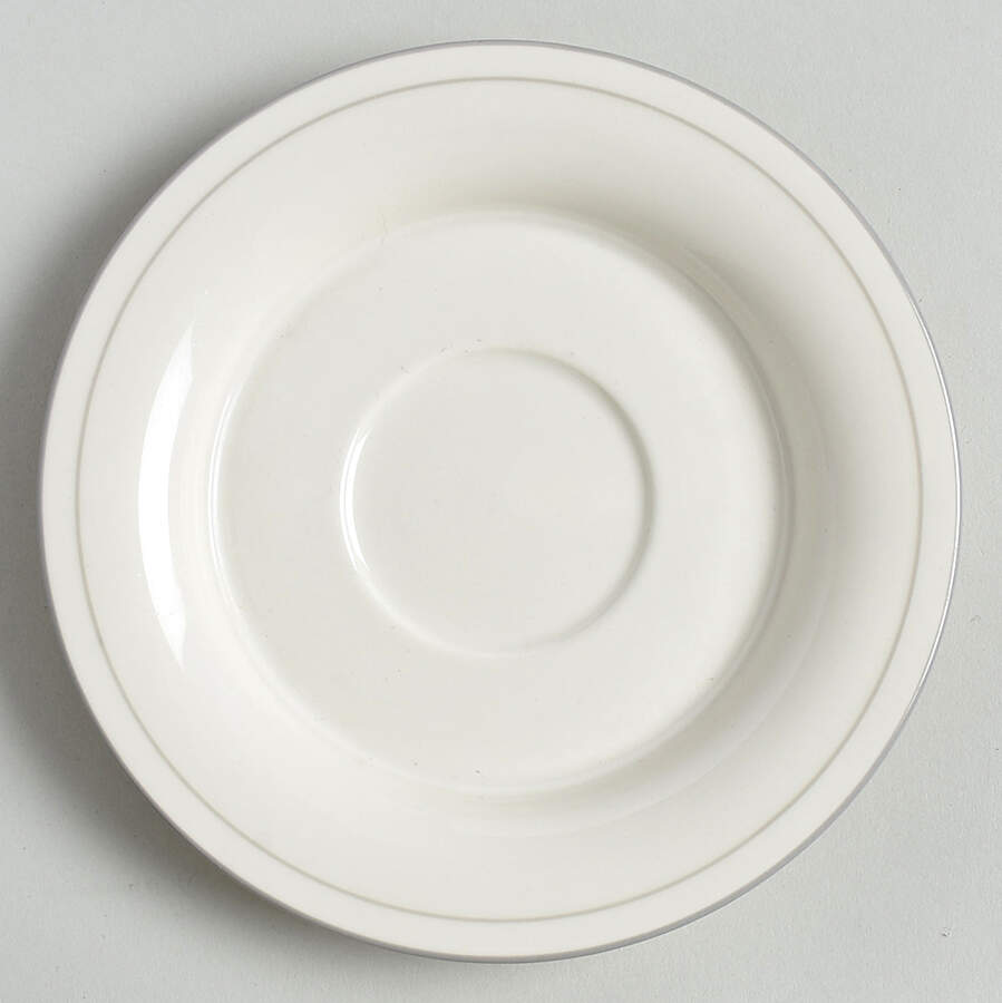 Grey Pinstripes (For the Grey) Saucer by Lenox-1