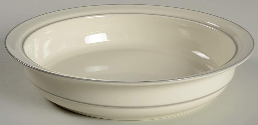 Grey Pinstripes (For the Grey) 9" Round Vegetable Bowl by Lenox-1