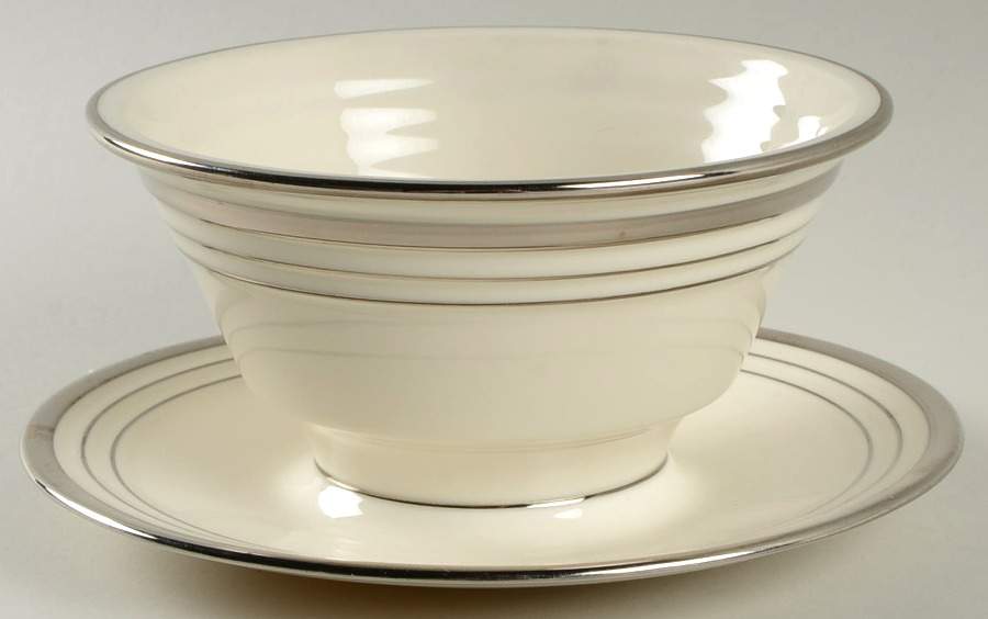 H323 Gravy Boat with Attached Underplate by Lenox-1