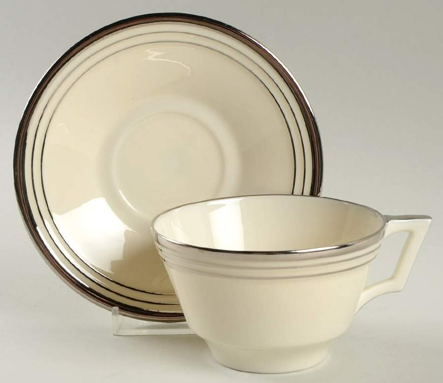 H323 Flat Cup & Saucer Set by Lenox-1
