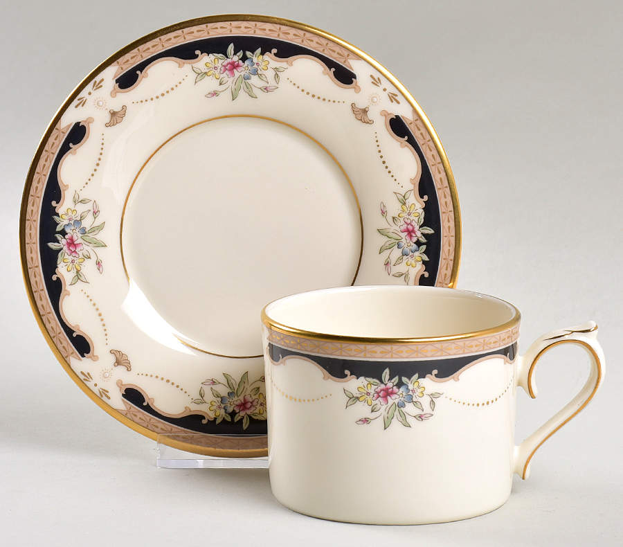 Hartwell House Flat Cup & Saucer Set by Lenox-1
