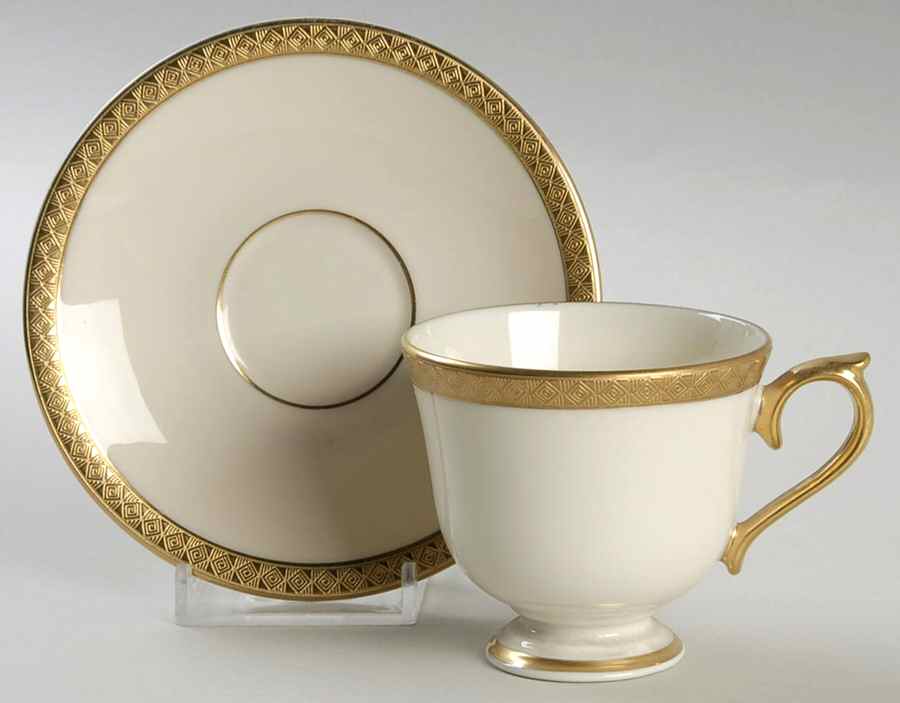 Haverford Hall Footed Demitasse Cup & Saucer Set by Lenox-1