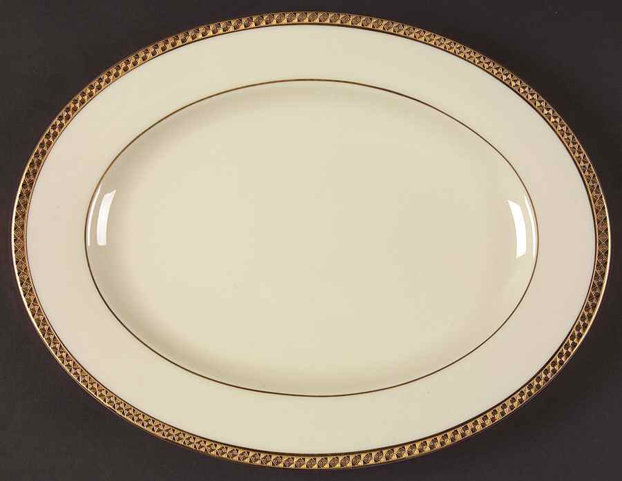 Haverford Hall 13" Oval Serving Platter by Lenox-1