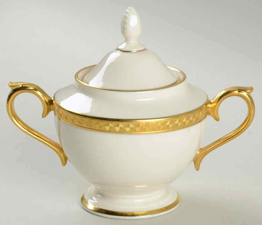 Haverford Hall Sugar Bowl & Lid by Lenox-1