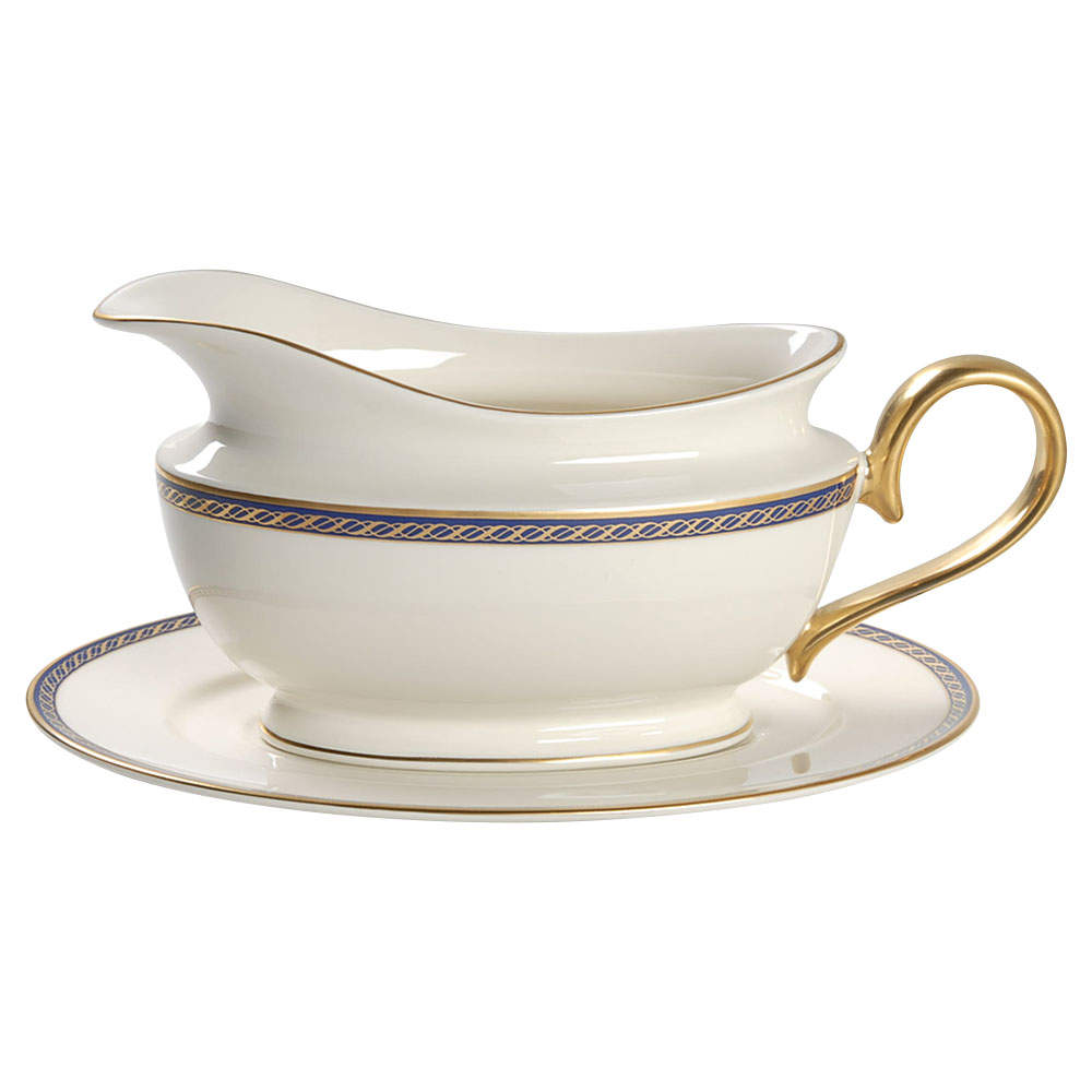 Hamilton 1999 Shape Gravy Boat & Underplate by Lenox-1