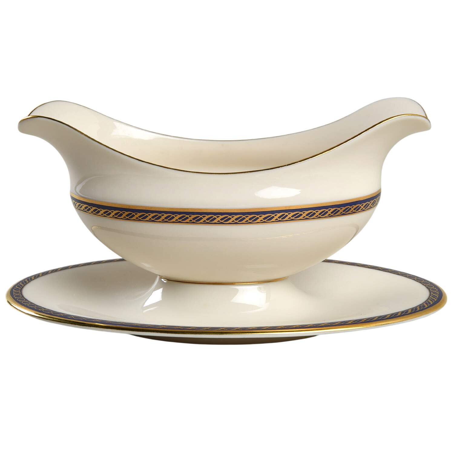 Hamilton Gravy Boat with Attached Underplate by Lenox-1