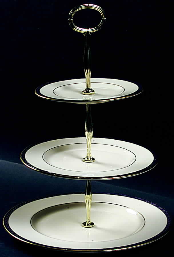 Hamilton 13 7/8"-14 1/4" 3-Tiered Serving Tray(DP,SP,BB) HC by Lenox-1