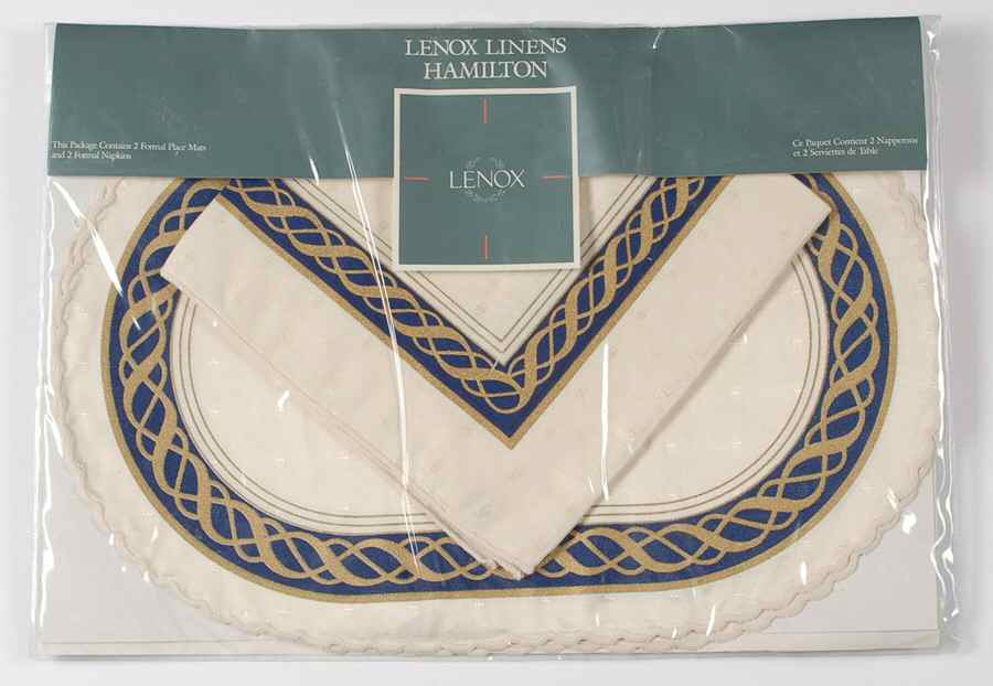 Hamilton (Set of 2) Linen Placemat and Napkin Set by Lenox-1