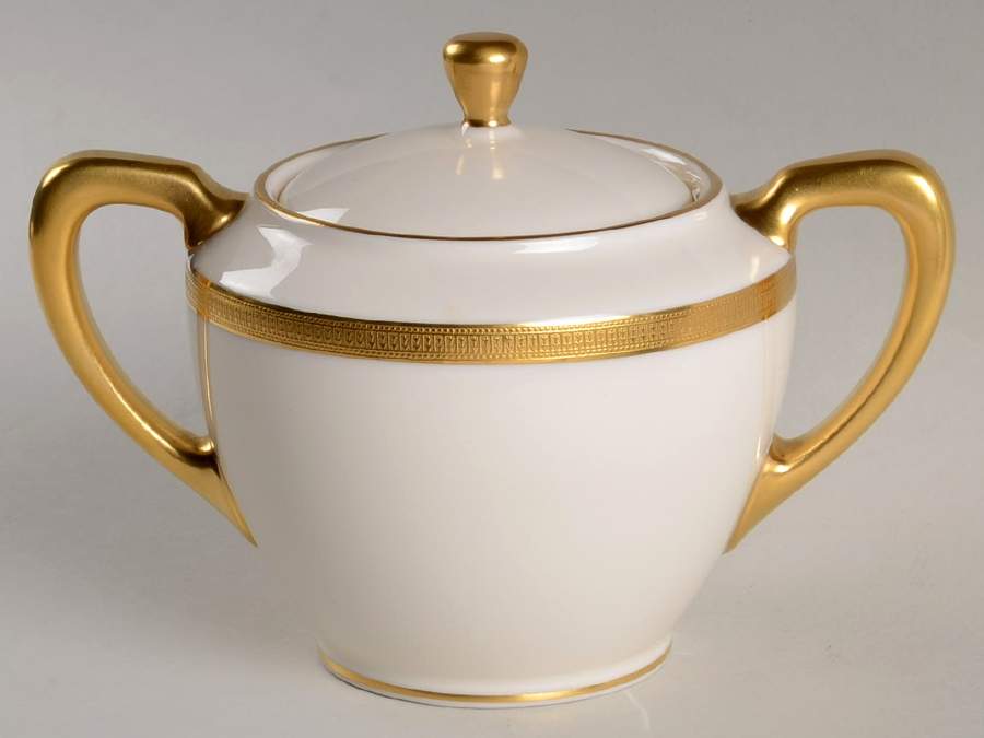 Hanover (Cream) Sugar Bowl & Lid by Lenox-1