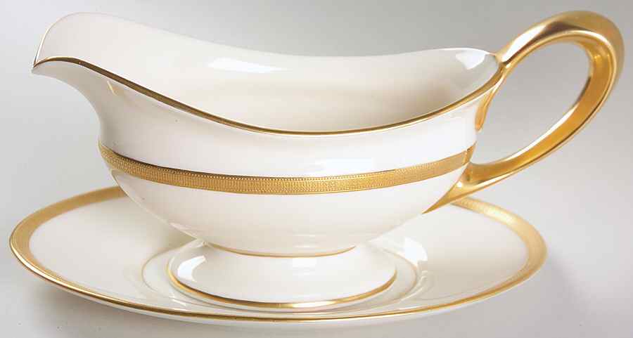 Hanover (Cream) Gravy Boat & Underplate by Lenox-1