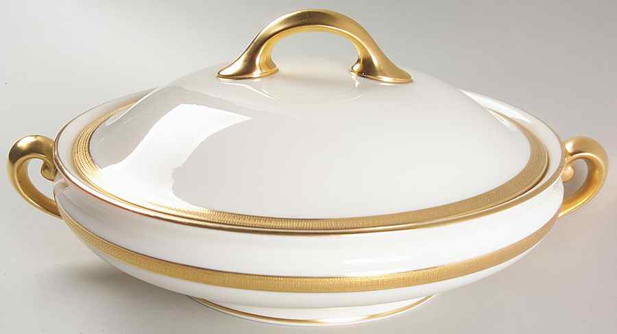 Hanover (Cream) Round Covered Vegetable by Lenox-1