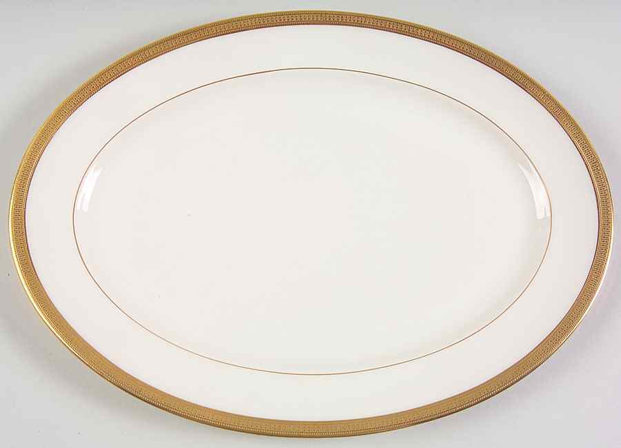 Hanover (Cream) 11" Oval Serving Platter by Lenox-1