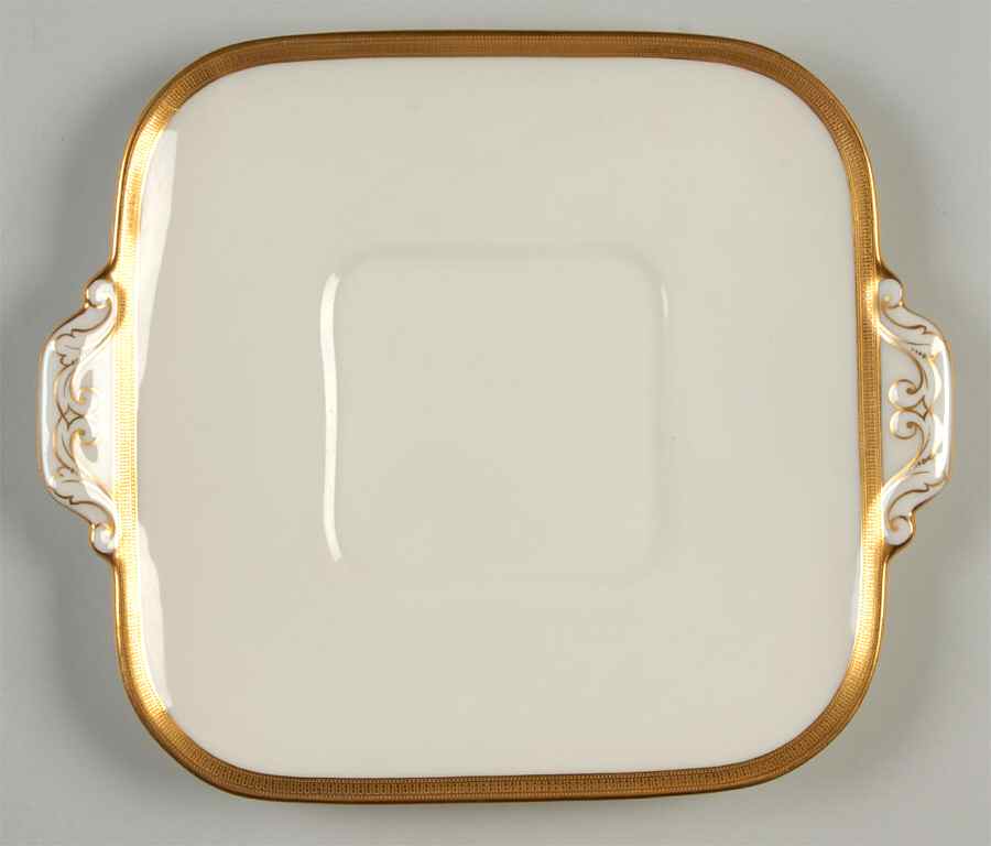 Hanover (Cream) Square Handled Cake Plate by Lenox-1