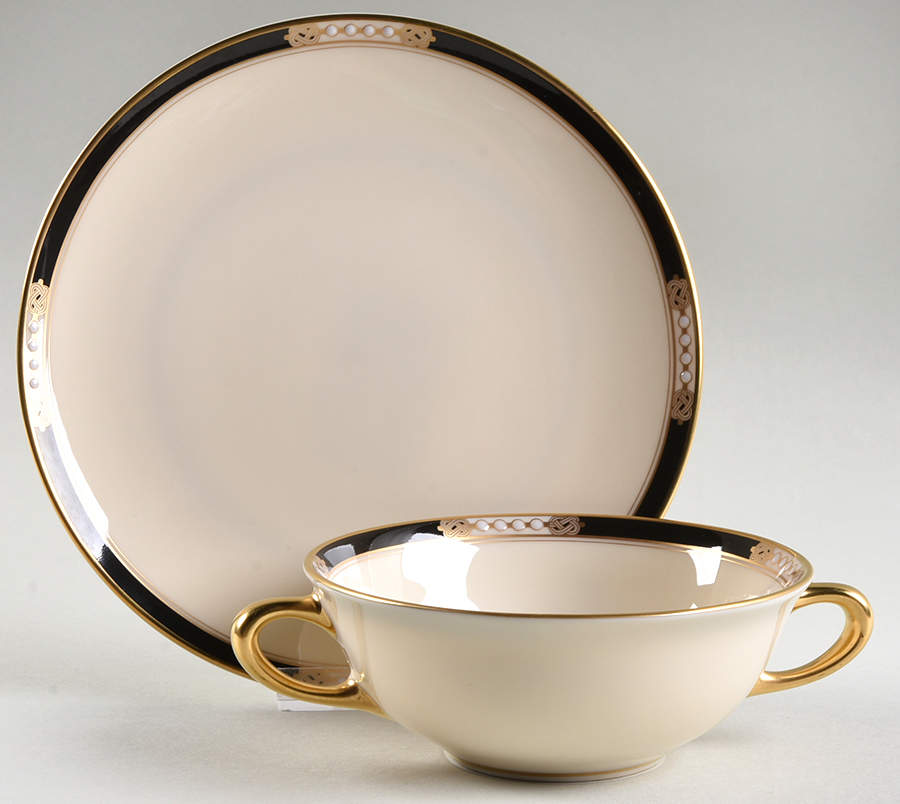 Hancock Flat Cream Soup Bowl & Saucer Set by Lenox-1