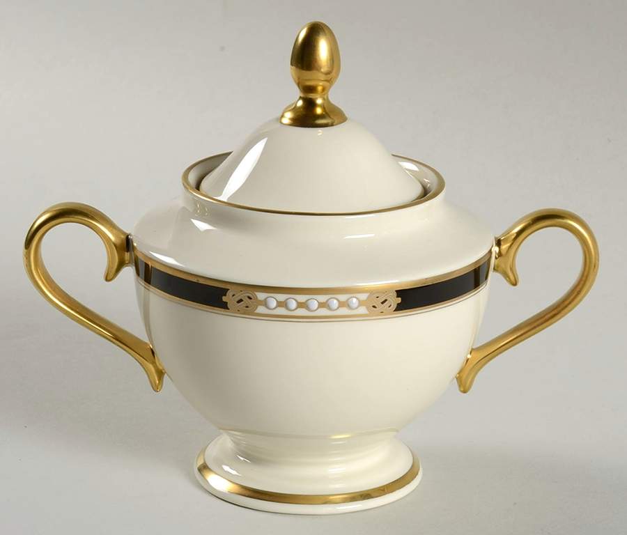 Hancock 1999 Shape Sugar Bowl & Lid by Lenox-1