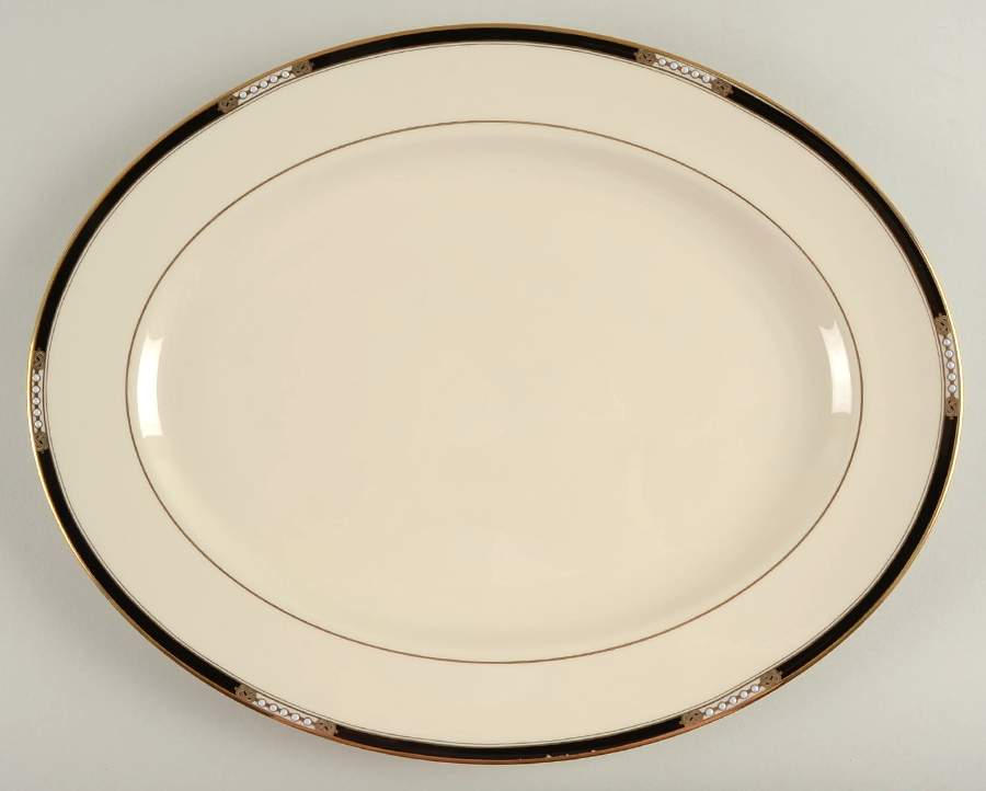 Hancock 15" 1999 Shape Oval Serving Platter by Lenox-1