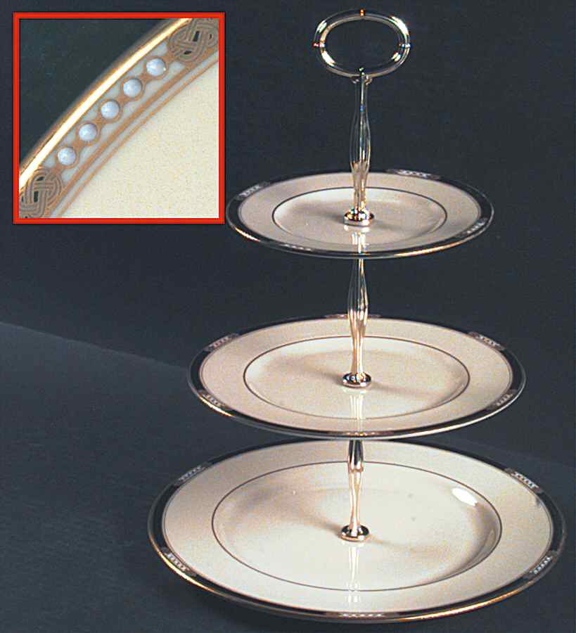 Hancock 13 7/8"-14 1/4" 3-Tiered Serving Tray(DP,SP,BB) HC by Lenox-1