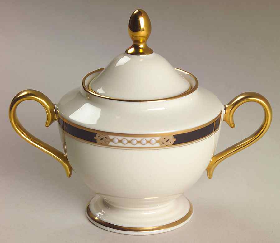 Hancock 1999 Shape Sugar Bowl & Lid by Lenox-1