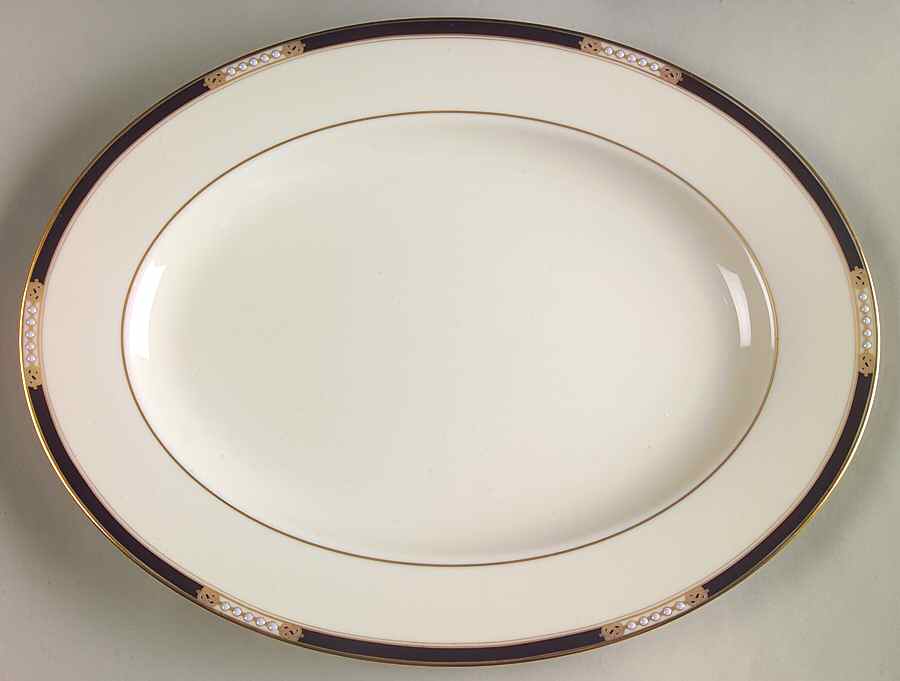 Hancock 13" 99 Shape Oval Serving Platter by Lenox-1