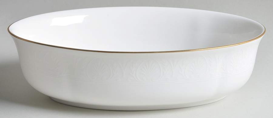 Hannah Gold 9" Oval Vegetable Bowl by Lenox-1
