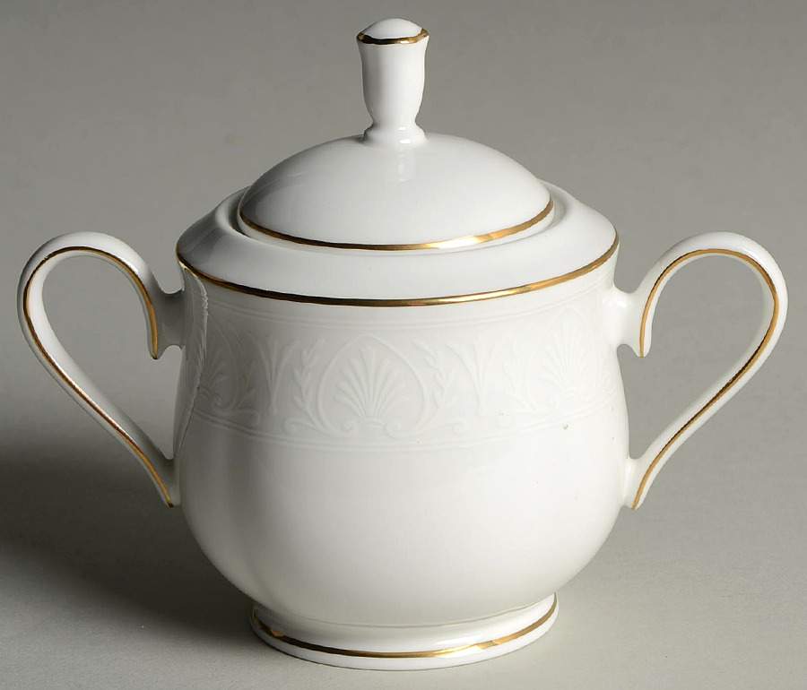 Hannah Gold Sugar Bowl & Lid by Lenox-1