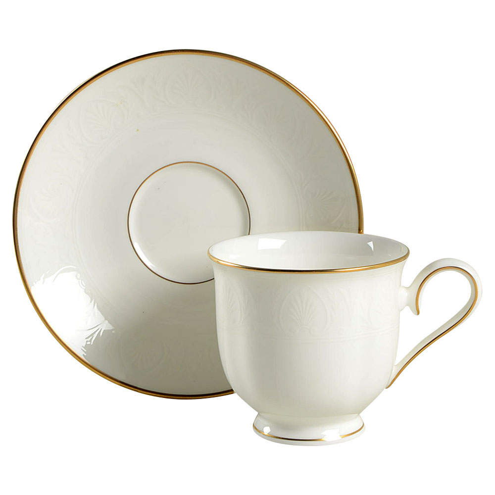 Hannah Gold Footed Cup & Saucer Set by Lenox-1