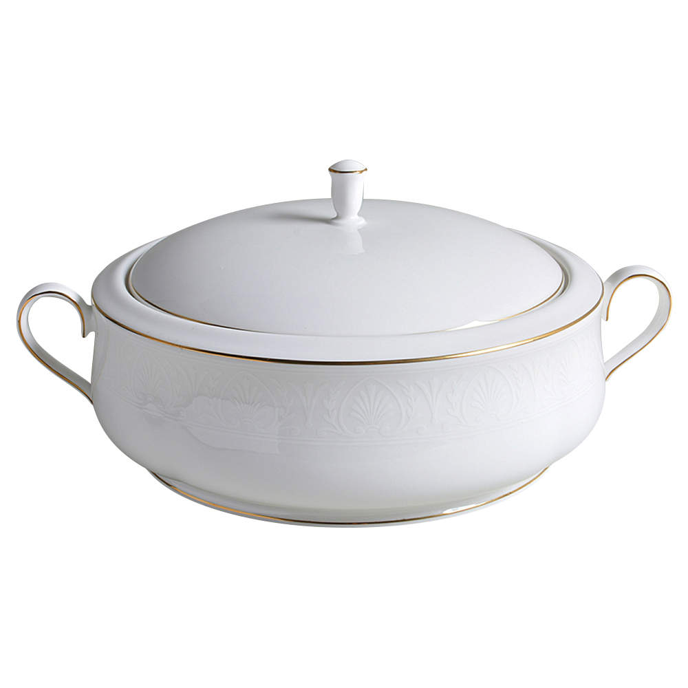 Hannah Gold Round Covered Vegetable by Lenox-1