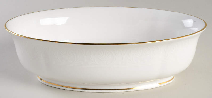 Hannah Gold 9" Oval Vegetable Bowl by Lenox-1