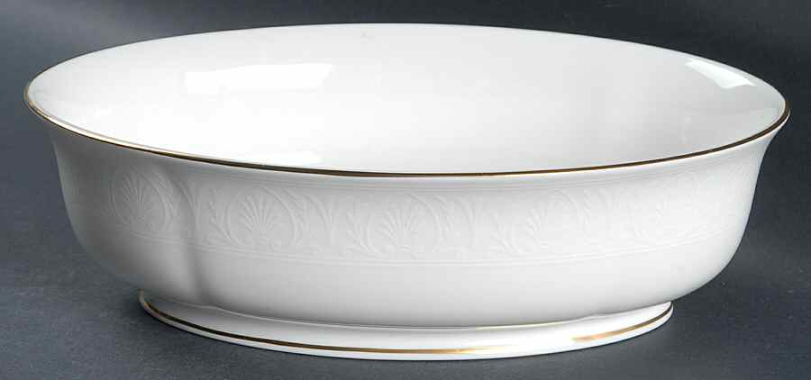 Hannah Gold 9" Oval Vegetable Bowl by Lenox-1