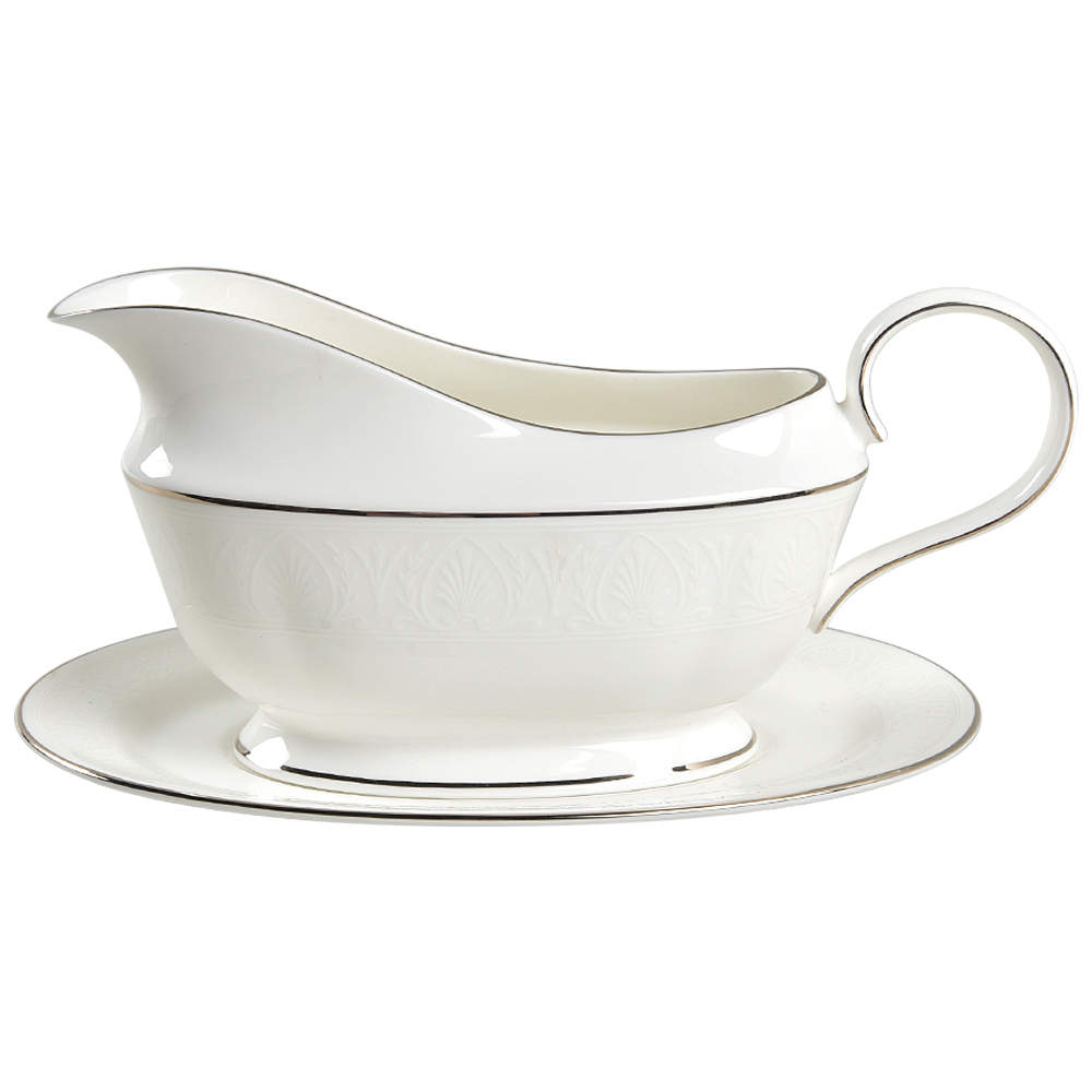 Hannah Platinum Gravy Boat & Underplate by Lenox-1