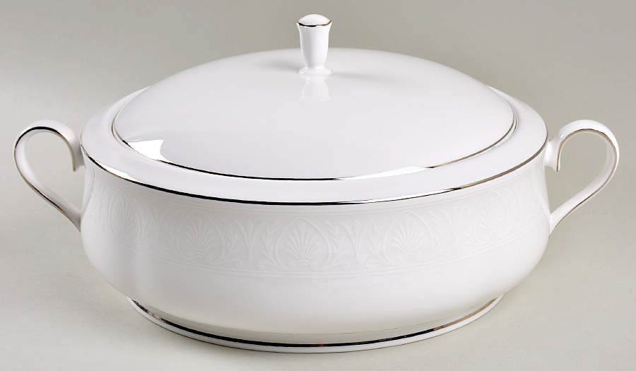 Hannah Platinum Round Covered Vegetable by Lenox-1