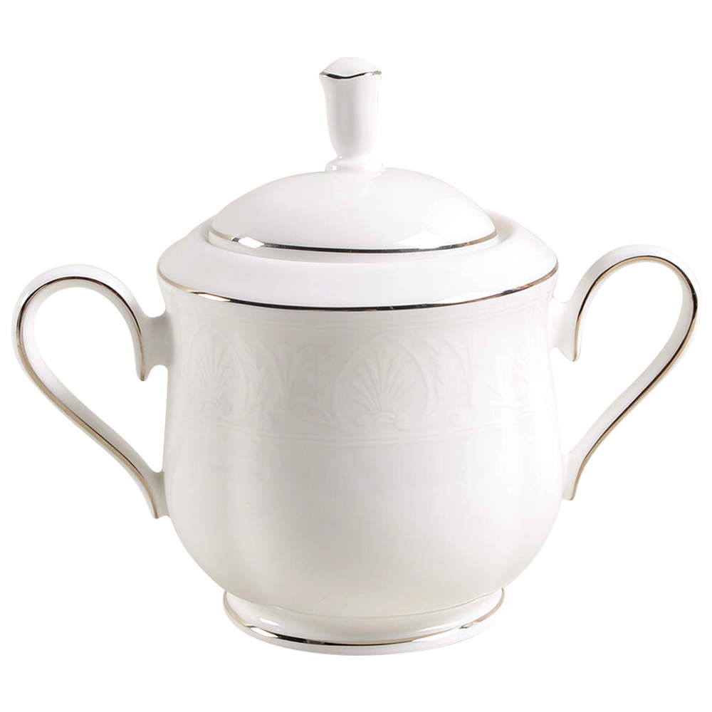 Hannah Platinum Sugar Bowl & Lid by Lenox-1