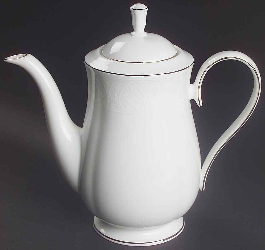Hannah Platinum Coffee Pot & Lid by Lenox-1